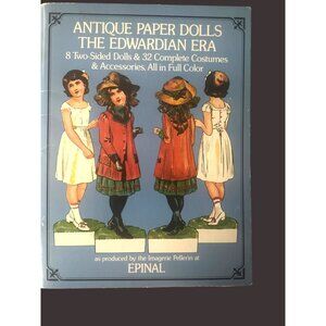 Antique Edwardian Paper Dolls Book By Dover 1975 Edition Reprinted From 1908/191